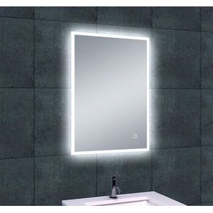 Spiegel Quadro dimbare LED verlichting 50 x 70 cm incl. verwarming