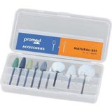 Manicure Set - 9 Opzetstukken - Voor Natuurlijke Nagels - Kunststof Bithouder