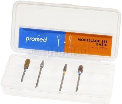 Manicure- Pedicure Set - 6 Stuks - Hardmetaal en Diamant - Transparante Hardbox