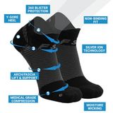OS1st FS4 fasciitis plantaris compressie sneakersokken maat S (34-37) – coral – hielspoor – vermoeide voeten – pijn onder de voetboog – hielpijn – ademend – vochtregulerend – verkoelend - naadloos – antibacterieel