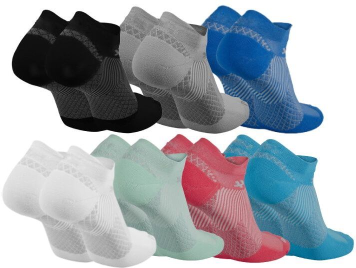 OS1st FS4 fasciitis plantaris compressie sneakersokken maat S (34-37) – coral – hielspoor – vermoeide voeten – pijn onder de voetboog – hielpijn – ademend – vochtregulerend – verkoelend - naadloos – antibacterieel