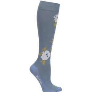 Supcare Compressiekousen White Flower Blue