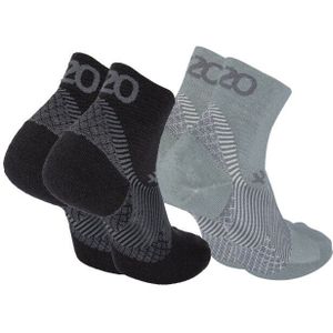 OS1st - FS4 - Korte Compressiekousen - Grijs - Merinowol - Hielspoor