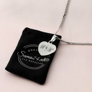 Ketting zilver met letter graveren