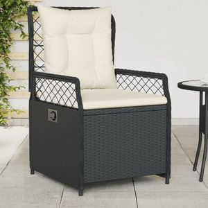 Tuinstoelen 2 St Verstelbaar Poly Rattan - 1 items - Zwart