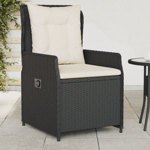 Tuinstoelen 2 St Verstelbaar Poly Rattan - 1 items - Zwart