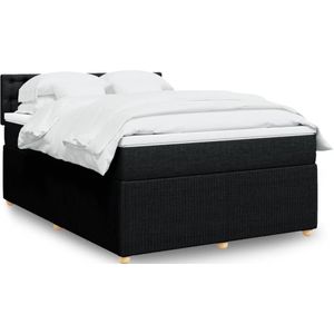 Boxspring Met Matras Stof - Zwart - 160 x 200 cm