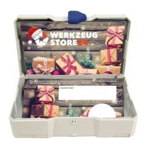 Geschenkgutschein XMAS Wert 100 € (Motiv Geschenke) - im Miniatur Systainer