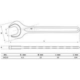 BGS Einmaulschlüssel DIN 894 SW 10 mm - 34210