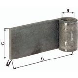 GAH Alberts Anschweißband 16 x 75 x 45 x 5 mm Stahl roh - 411398
