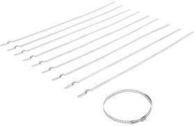 BGS Achsmanschetten-Schellen-Satz Edelstahl rostfrei 7 mm 50 - 120 mm 10tlg. - 70328