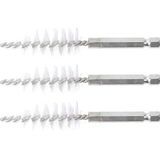 BGS Nylonbürste 18 mm Antrieb Außensechskant 6,3 mm (1/4") 3tlg. - 3078-18-N