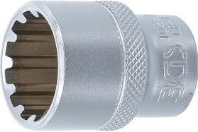 BGS Steckschlüssel-Einsatz Gear Lock Antrieb Innenvierkant 12,5 mm (1/2") SW 21 mm - 10221