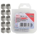 BGS Ersatz-Gewindeeinsätze M14 x 1,5 mm 10tlg. - 9430-1