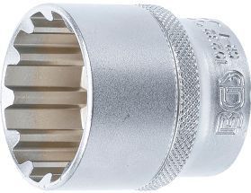 BGS Steckschlüssel-Einsatz Gear Lock Antrieb Innenvierkant 12,5 mm (1/2") SW 32 mm - 10232