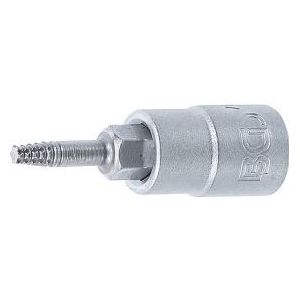 BGS Schraubenausdreher-Bit-Einsatz Antrieb Innenvierkant 6,3 mm (1/4") für defektes T-Profil (für Torx) T10 - 7098-T10