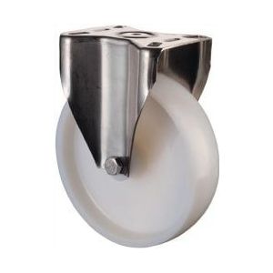 BS Rollen Bockrolle Kunststoff weiß Gleitlager Rad-Ø 75 mm 60 kg - G110.A90.076