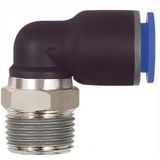Riegler L-Steckverschraubung Blaue Serie AG R 1/2″ SW 21 mm m. Gewindebesch. drehb. kon. 10 mm - 109295