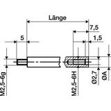 KÄFER Verlängerungsstück L.100mm Messbolzen-D.4mm z.Messuhren - 62501
