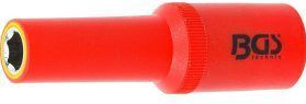 BGS VDE-Steckschlüssel-Einsatz Sechskant Antrieb Innenvierkant 12,5 mm (1/2") SW 10 mm - 72060