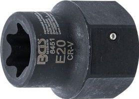 BGS Bremssattel-Einsatz E-Profil (für Torx) für MAN TGA Antrieb Außensechskant 30 mm SW E20 - 6451