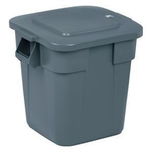 RUBBERMAID Mehrzweckbehälter grau 151,5l PE L595xB595xH730mm - FG353600GRAY