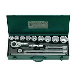 Stahlwille Steckschlüsselsatz 55/9/6N 15tlg. 3/4″ SW 32-60 mm Anzahl Zähne 36 6-kant - 96050103