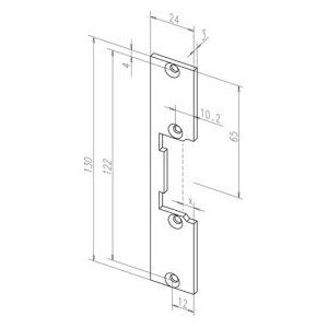 ASSA ABLOY Flachschließbl.096 VA ma ktg.B.24xL.130mm DIN L/R - -9636