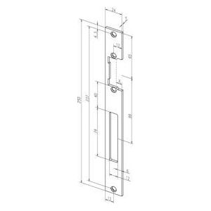 ASSA ABLOY Flachschließbl.690 VA ma ktg.B.24xL.250mm DIN L/R - -69036