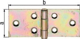 GAH Alberts Tischband H.141 mm B.offen 32 mm S.1,5 mm STA galv.gelb verz - 346904