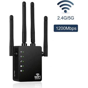 5Ghz en 2.4Ghz Dual Band Wifi Repeater 1200Mbps