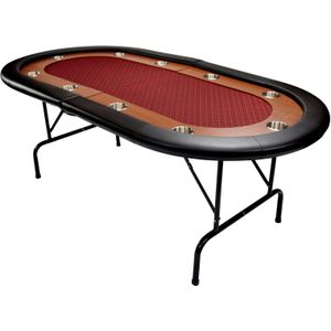 North Pokertafel Foldy 10 Personen Rood