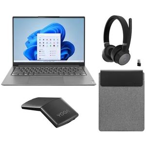 Lenovo Yoga Slim 7 Pro 14IAP7 I7 8G 512G 11H + Yoga Mouse + Wireless ANC Headset + Yoga 14.5-inch Sleeve 12e generatie Intel® Core i7-1260P-processor E-cores tot 3,40 GHz en P-cores tot 4,70 GHz, Windows 11 Home 64, 512 GB SSD M.2 2242 PCIe Gen4 TLC - YOGABUNDLENL11