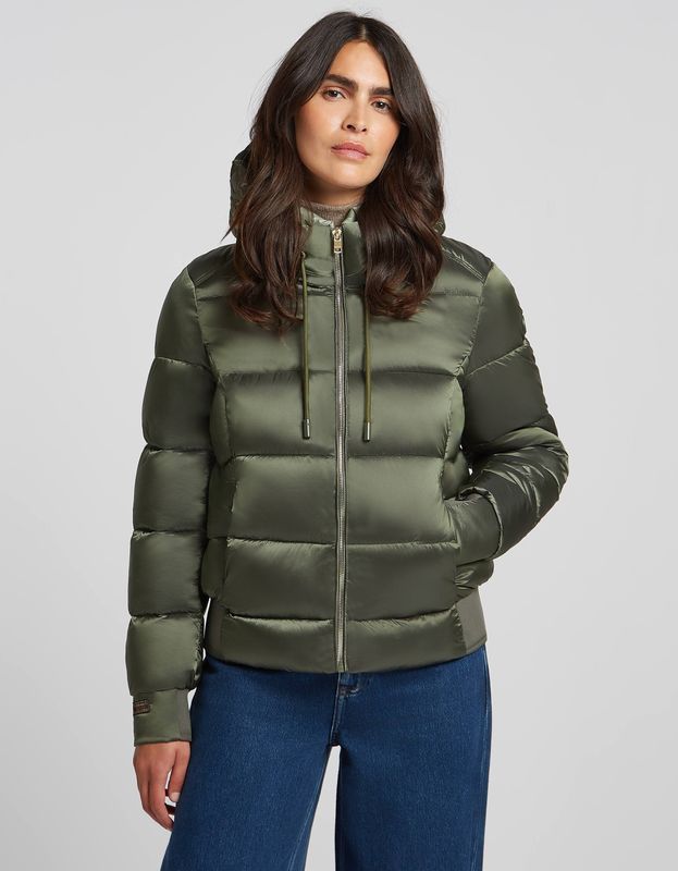 RESET - Genève - Dames Winterjas - Glanzende Ripstop Stof - Imitatie Dons