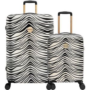 Dames kofferset zebra print - 55 / 76 cm - MŌSZ Lauren