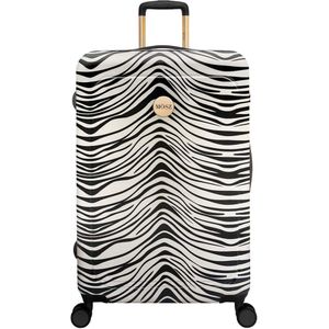 Dames grote koffer zebra print - 76 cm - MŌSZ Lauren