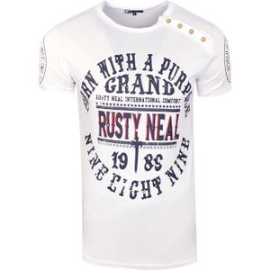 Rusty Neal - T-shirt - Ronde Hals - Voorbedrukte Voorkant