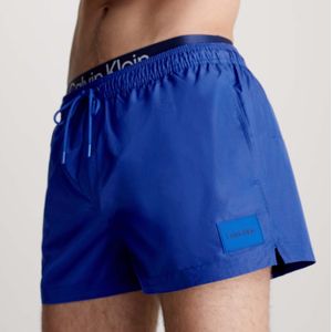 Calvin Klein - Herenzwemshort - Blauw - Dubbele Tailleband