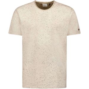 No Excess T-shirt korte mouw ronde hals melange cream