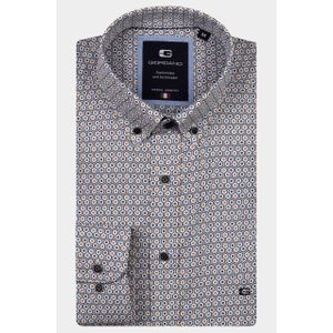 Giordano - Brando Long Sleeve - Overhemd - Blauw - Lange Mouw