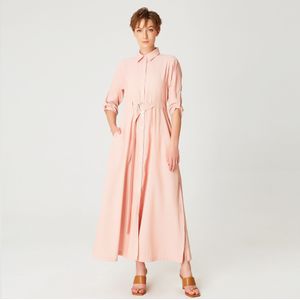 Lange minimalistische shirtjurk