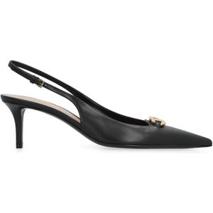 Valentino Garavani - Slingback Pumps - Leren - Goudkleurige Metalen Hardware