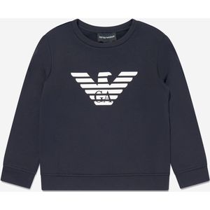 Emporio Armani Jongens Logo Sweatshirt in Marineblauw