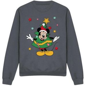 Disney Unisex mickey mouse kerstboom sweatshirt voor volwassenen