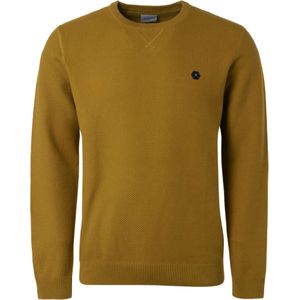 No Excess Pullover crewneck solid jacquard olive