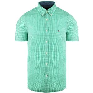 Tommy Hilfiger - Berny - Overhemd - Groen/Wit - Korte Mouwen