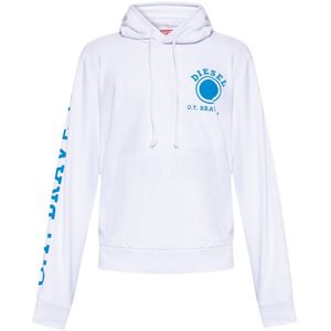 Diesel - Hoodie - Wit - Dot-logo