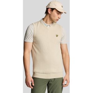 Lyle & Scott - Merino Mix - Gebreid V-hals Vest - Beige