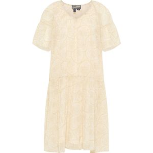 DreiMaster - Jurk - Wit - Veelkleurig - Midi-lengte - Zomerlook