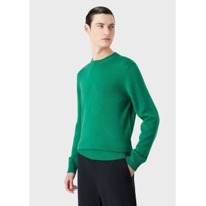 Emporio Armani - Crewneck Sweatshirt - Groen - Regular Fit